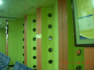 214 8f8. Kenya - Nairobi Airport - funky, gloomy decor