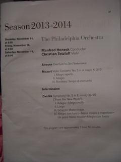 Philadelphia Orchestra program