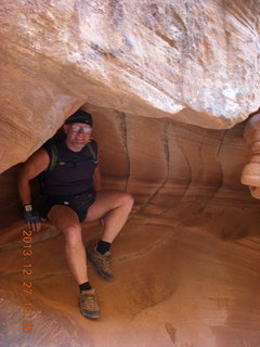 2093 8gt. Zion National Park - Angels Landing hike - Adam in rock