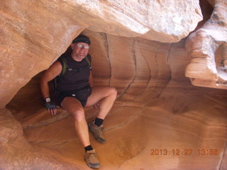2095 8gt. Zion National Park - Angels Landing hike - Adam in rock
