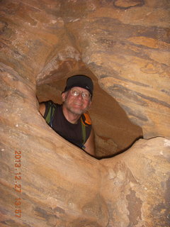2096 8gt. Zion National Park - Angels Landing hike - Adam's head in rock
