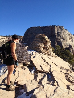 2122 8gt. Zion National Park - Angels Landing hike - Adam at the top
