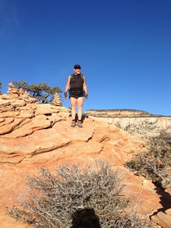 2127 8gt. Zion National Park - Angels Landing hike - Adam at the top
