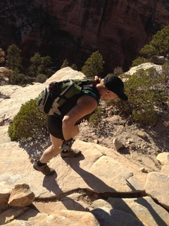 2131 8gt. Zion National Park - Angels Landing hike - at the top - Adam