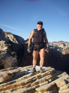 2132 8gt. Zion National Park - Angels Landing hike - at the top - Adam