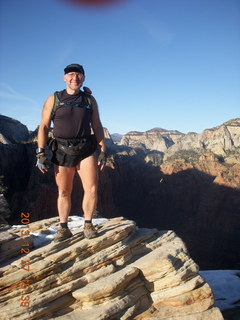 2133 8gt. Zion National Park - Angels Landing hike - at the top - Adam