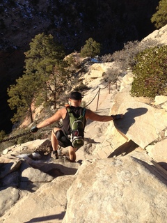 2148 8gt. Zion National Park - Angels Landing hike - descending - Adam