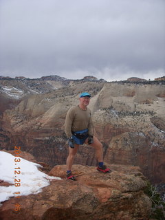 2176 8gu. Zion National Park - Cable Mountain hike end view - Adam