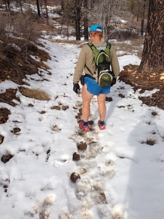 2185 8gu. Zion National Park - Cable Mountain hike - Adam's muddy legs