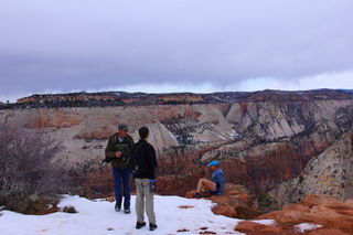 2203 8gu. Zion National Park - Cable Mountain hike end view - Shaun, Brian, Adam