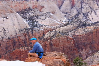 2204 8gu. Zion National Park - Cable Mountain hike end view - Adam