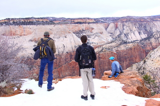 2205 8gu. Zion National Park - Cable Mountain hike end view - Shaun, Brian, Adam