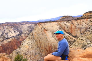 2212 8gu. Zion National Park - Cable Mountain hike end view - Adam
