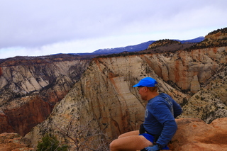 2213 8gu. Zion National Park - Cable Mountain hike end view - Adam