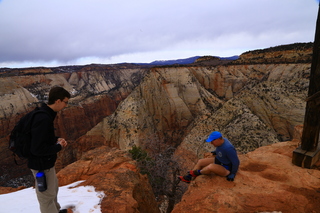 2214 8gu. Zion National Park - Cable Mountain hike end view - Brian, Adam