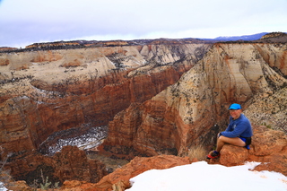 2215 8gu. Zion National Park - Cable Mountain hike end view - Adam