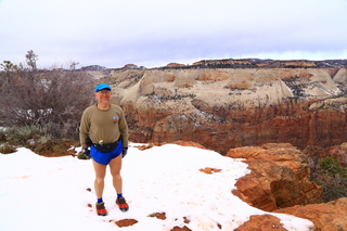 2217 8gu. Zion National Park - Cable Mountain hike end view - Adam
