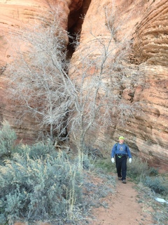 2229 8gv. Cave Valley hike - our echo cave opening - Adam
