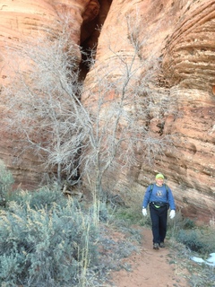 2230 8gv. Cave Valley hike - our echo cave opening - Adam