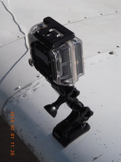 my new GoPro rig on my left wing