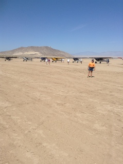 Ocotillo airstrip (L90) - Adam and Carbon Cubs in a row