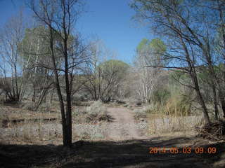 Double Circle Ranch run - dry creekbed