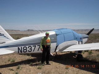 1413 8me. Adam and N8377W with cover at Sand Wash