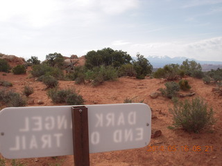 61 8mg. Arches National Park - Devil's Garden hike - sign in reverse