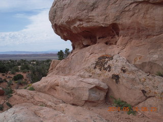 64 8mg. Arches National Park - Devil's Garden hike - Dark Angel up close