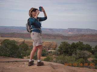 71 8mg. Arches National Park - Devil's Garden hike - Chris taking a picture