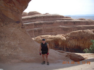 103 8mg. Arches National Park - Devil's Garden hike - Adam in Partition Arch