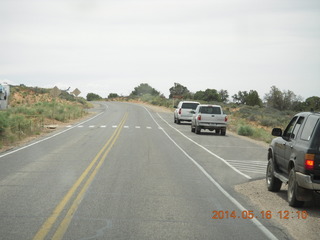 142 8mg. Arches National Park drive - lots more cars parked