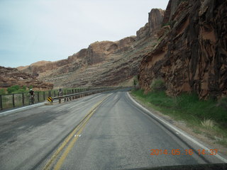 164 8mg. drive to Fisher Tower along highway 128