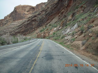 165 8mg. drive to Fisher Tower along highway 128