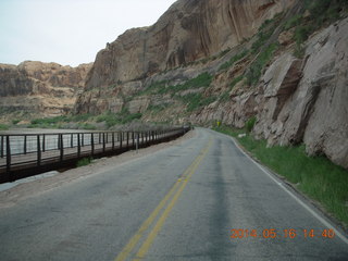 168 8mg. drive to Fisher Tower along highway 128