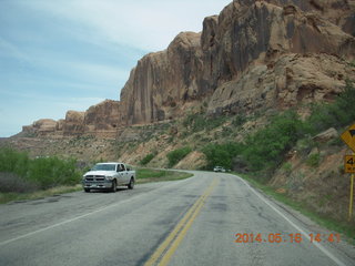 170 8mg. drive to Fisher Tower along highway 128