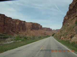 174 8mg. drive to Fisher Tower along highway 128