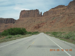 178 8mg. drive to Fisher Tower along highway 128