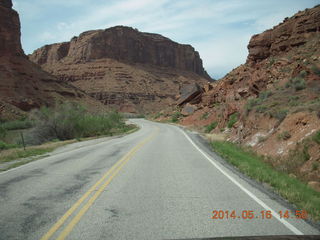 181 8mg. drive to Fisher Tower along highway 128