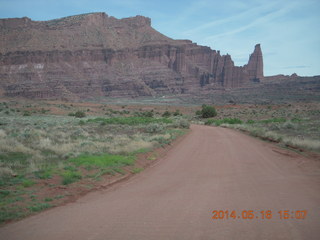 194 8mg. drive to Fisher Tower along dirt road