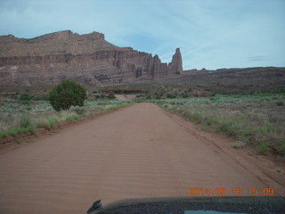 196 8mg. drive to Fisher Tower along dirt road