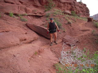 236 8mg. Fisher Tower hike - Adam (tripod and timer)