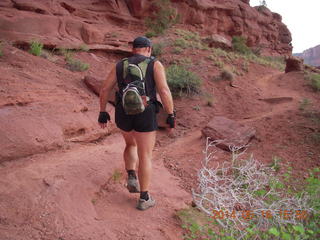 237 8mg. Fisher Tower hike - Adam (tripod and timer)