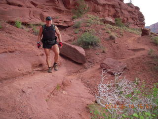 Fisher Tower hike - Adam (tripod and timer)