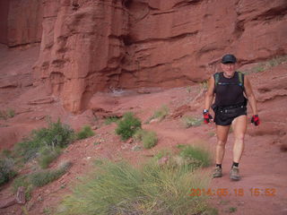 2334 8mg. Fisher Tower hike - Adam (tripod and timer)