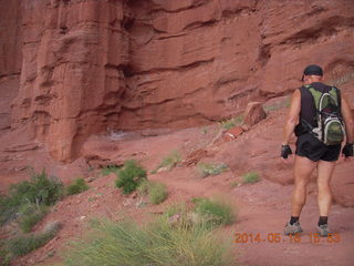 243 8mg. Fisher Tower hike - Adam (tripod and timer)