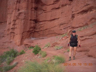2337 8mg. Fisher Tower hike - Adam (tripod and timer)