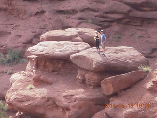 297 8mg. Fisher Tower hike - hikers