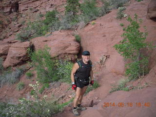 2340 8mg. Fisher Tower hike - Adam