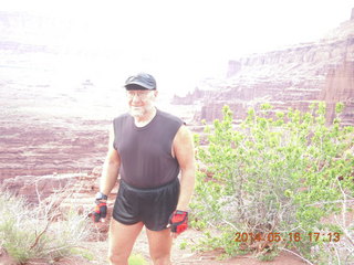 2344 8mg. Fisher Tower hike - Adam (tripod and timer)